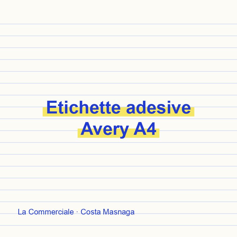 Etichette adesive Avery A4